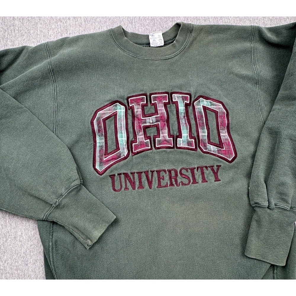 Champion Reverse Weave Ohio University Sz XL Fits M Crewneck Sweatshirt Vtg USA